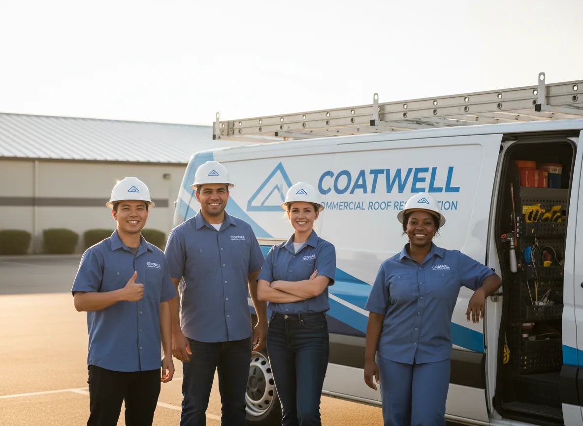 Commercial roof coating company in Purmela, TX