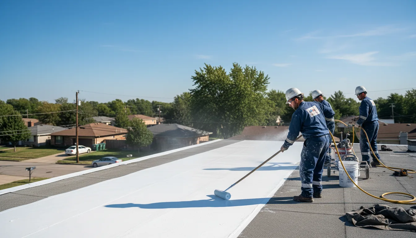 Commercial roof coating in Purmela, TX near me